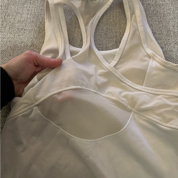 Athleta white tank with mesh back - Picture 2 of 3